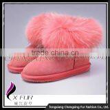 CX-A-34 Wholesale Women Fashion Fox Fur Slap on Real Fur Trim For Shoes thumbnail-3