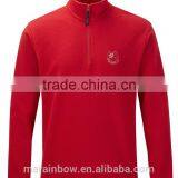Customized Mens Red Plain Quarter Zip Polar Fleece Jacket/jumper/hoodie 1/4 Zip Printed Jacket Wholesale thumbnail-1