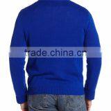 Men Blue Sweater Sad Snowman Pattern Christmas Ugly Sweater thumbnail-2