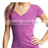 Blank Deep V Neck t Shirt for Womens