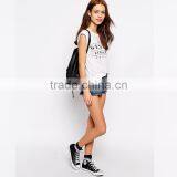 Dongguan Hot sale cheap ladies short sleeves print 100%cotton T-shirt