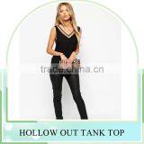 2016 Summer Style Hollow Out Sleeveless Design Tank Top for Women Chiffon Tank Tops thumbnail-1