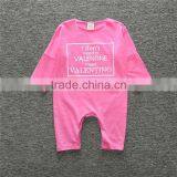S17529A Newborn Children Clothes Cotton Long Sleeve Letter Romper thumbnail-2