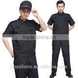 Juqian Wholesale Customized High Quality Short Sleeve 2 Piece Black Engineer Mens Security Uniforms