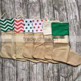 Burlap Christmas Stockings Christmas Gift Bag Christmas Tree Decoration Socks Linen thumbnail-1