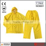 Best selling 0.3m polyester raincoat waterproof uniform PVC rain suit