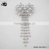 Tassel Silver Decorative Ornaments Clip On Rhinestones Metal Shoe Clip for Wedding Shoe Accessories thumbnail-2