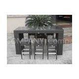 Resin Wicker Bar Set , Dark Brown Rattan Conservatory Furniture thumbnail-1