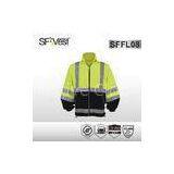 Two pockets Hi Vis Sweatshirt reflective safety apparel EN ISO 20471 , elastic cuff