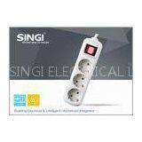 White 3 Adaptor Multi Outlet Power Bar PC + ABS / Tin Phosphor Bronze Material