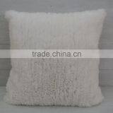 YR887 Hot Sale Knitted Rabbit Fur Blanket With Cushion Covers/Sofa Blankets thumbnail-2