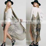 Maxi Style Printed Sleeveless Cardigan for Woman thumbnail-1
