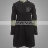 China Suppliers OEM Service With Wholesale Price Black Stitching Coat Girl's Wear Europe Loose Tops thumbnail-4