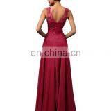 Grace Karin Long A-line Chiffon Sleeveless Women Formal Wine Red Prom Dress Abendkleider CL007555-5 thumbnail-4