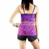 NAPAT New Design Tie Dye Polyester Sexy Sleeveless Top for Women thumbnail-2