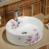 Top Sale Ceramic Decal Bathing Basin
