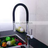 High Technology Polishing Plated Flexible Hose Pull Out Kitchen Mixer Faucet thumbnail-1