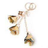 Fashion Leather Rose Tassel Metal Keyring Handbag Pendant Promotional Keychain Bag Charms thumbnail-3