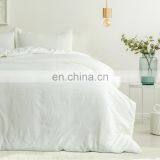 2020 Fashion Durable Plain Color Water Wash Cotton Bedding Duvet Cover Sets thumbnail-3
