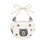 New Style Printed Elephant Pattern Baby Boy Bib Lace-up Cotton Baby Bib thumbnail-6