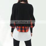 TWOTWINSTYLE Female Sweaters Patchwork Long Sleeve High Waist FASHION thumbnail-6