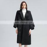 TWOTWINSTYLE Windbreaker For Women Turtleneck Long Sleeve Sashes Large Size Loose Casual Elegant thumbnail-4