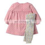 EASTER DAY BUNNY Girls Clothing Set PINK DOT SHIRT & FLORAL PANTS 2PCS SET thumbnail-3