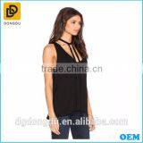 New Women Tops Neck With Tie Fashion Vest thumbnail-2