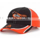 Wholesale Embroidered Black and Orange Baseball Caps