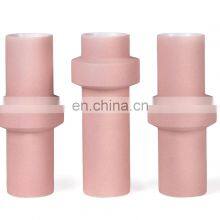 Nordic Creative Simple Hand Made Cylindrical Flower Arrangement Decoration Colorful White Ceramic Vase thumbnail-3