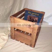Vintage Record Holder Wood Crate thumbnail-1