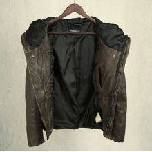NEW FASHION 2022AW MEN'GENUINE LEATHER WASHED LAMBSKIN LEATHER JACKET thumbnail-3