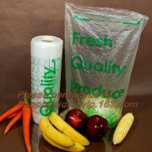 100% Biodegradable Fruit Fresh Food Packaging Bags On Roll, Fresh Vegetables Food Fruit Storage Produce Bag on Roll Bageas