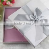 Customized Luxury Foil Card Ribbon Silk Wedding Invitation Box                        
                                                Quality Choice