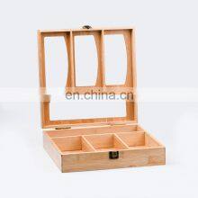 New Bamboo Wood Home Hanging Storage Rack, Ziplock Food Bag Storage Box Organizer Top Open for Kitchen Tabletop Plastic Drawer thumbnail-2