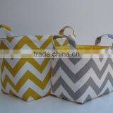 Cute Stripes Fabric Easter Basket Candy Halloween Bag Quality Choice thumbnail-1