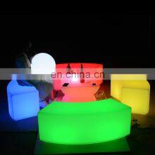 Coffee Shop Led Furniture Waterproof Glowing Illuminated Outdoor Beach Led Furniture Table and Chair Set thumbnail-2