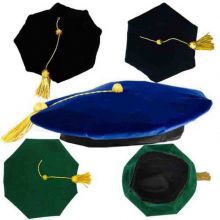 Doctorial hat from university academic dress hats American college students graduation hexagonal cap octagonal cap