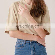 Summer New 100% Cotton Blank Custom Oversized Sports Gym T Shirt Breathable Casual Plus Size Women's Blouses & Shirts Plaid thumbnail-4