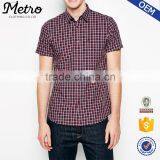 Wholesale Custom Mens Check Short Sleeve Shirts thumbnail-1