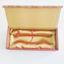 Red Color Song Brocade Box Package Jewelry Box Handicraft Gift Box Artwork Painting Calligraphy Scroll Box thumbnail-2