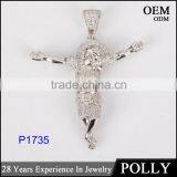 2015 Fashion Jesus Cross 925 Silver Pendant Necklace thumbnail-2