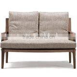 Wood frame linen sofa Modern living room furniture Guangdong sectional sofa design