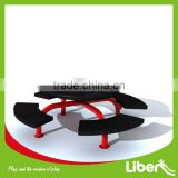 steel and pvc coated outdoor park bench with round table LE.XX.066