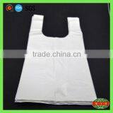 Side Gusset Heat Sealing Custom Size T Shirt Bag , LDPE White Printing Garbage Bag