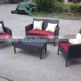 2015 promotion garden 4pcs KD wicker rattan furniture table and chair set