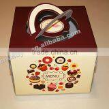 Birthday Food Grade Brown Cake Box With Handle thumbnail-2