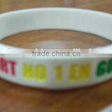 Cheap Price Festival Promotional Colorful Printed Silicone Wristband , Fashion Wristband Silicone Bracelets