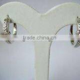 18 K -WHITE GOLD- DIAMOND EARINGS thumbnail-1