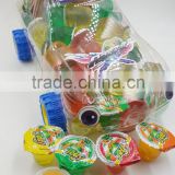 fruit jelly cup confectionary candy in car jar